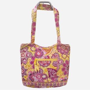 Vera Bradley Retired Bali Gold Bucket Tote Purse Bag